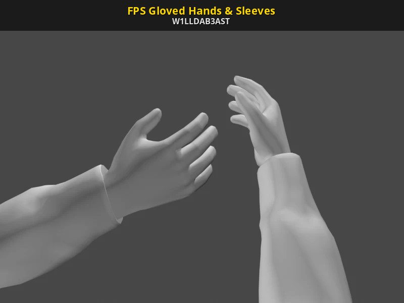Fps Gloved Hands Sleeves 3d Models - fps arms roblox