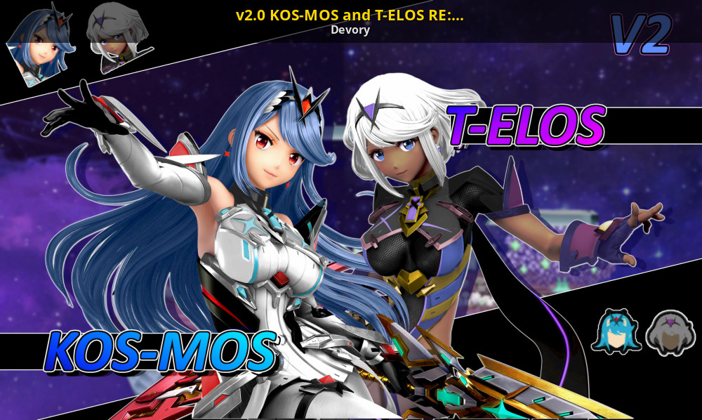 v2.0 KOS-MOS and T-ELOS RE: Pyra/Mythra [Super Smash Bros. Ultimate] [Mods]