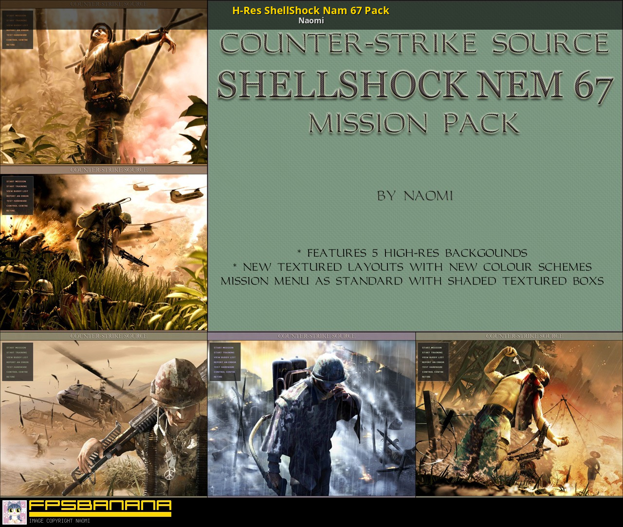 Subscribers : H-Res ShellShock Nam 67 Pack [Counter-Strike: Source