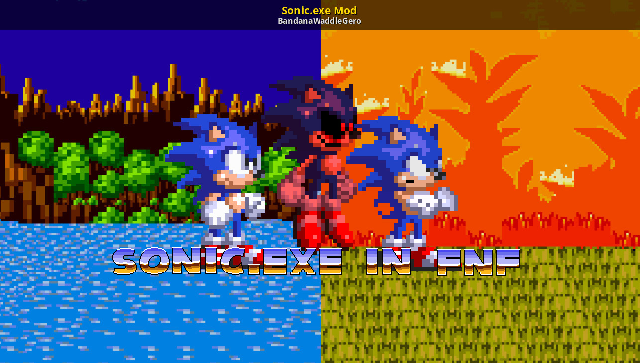 Sonic.exe Game over cover [Friday Night Funkin'] [Mods]