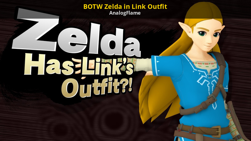 BOTW Zelda in Link Outfit [Super Smash Bros. (Wii U)] [Mods]