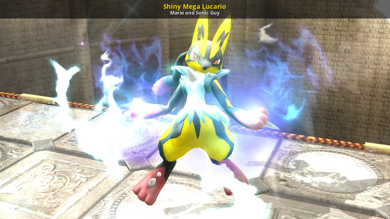 Playable Mega Lucario - Shiny UI Elements [Super Smash Bros. (Wii U)] [Mods]