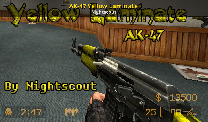 bagagerum legeplads Generel AK-47 Yellow Laminate [Counter-Strike: Source] [Mods]