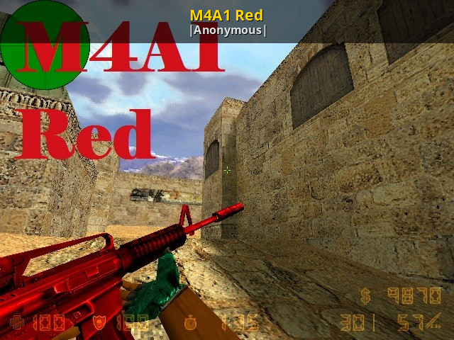 M4A1 Red [Counter-Strike 1.6] [Mods]