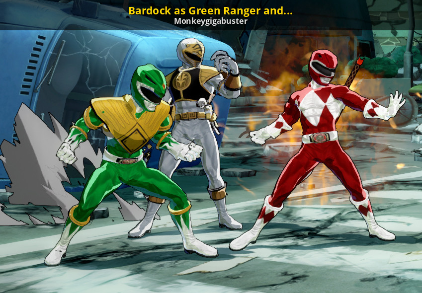 Bardock As Green Ranger And Trunk As Red Ranger Dragon Ball Fighterz Mods