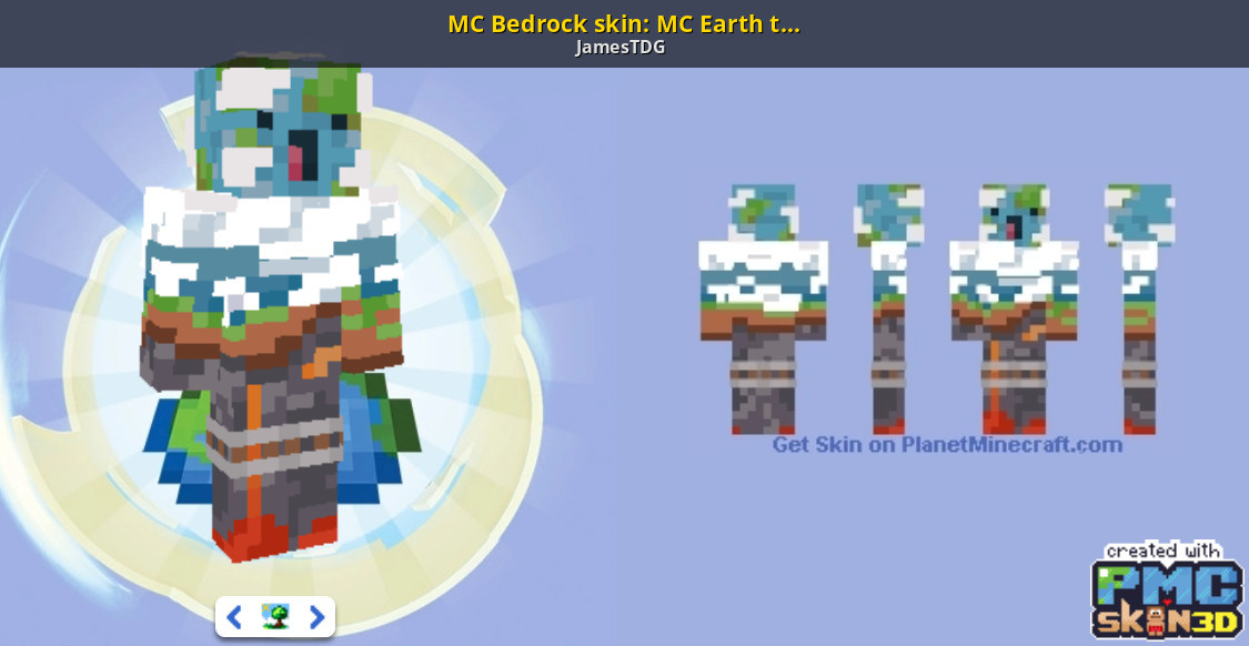 MC Bedrock skin: MC Earth tester skin [Minecraft: Java Edition] [Mods]