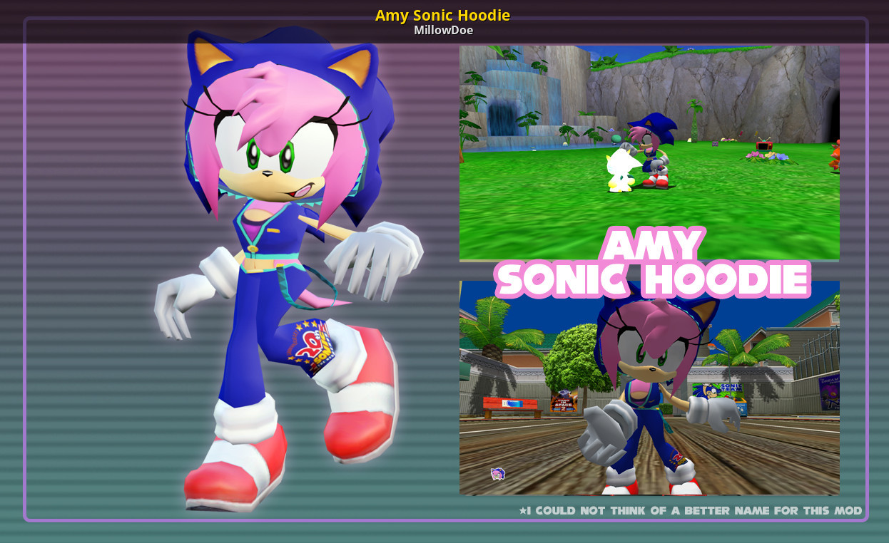Amy Sonic Hoodie [Sonic Adventure 2] [Mods]