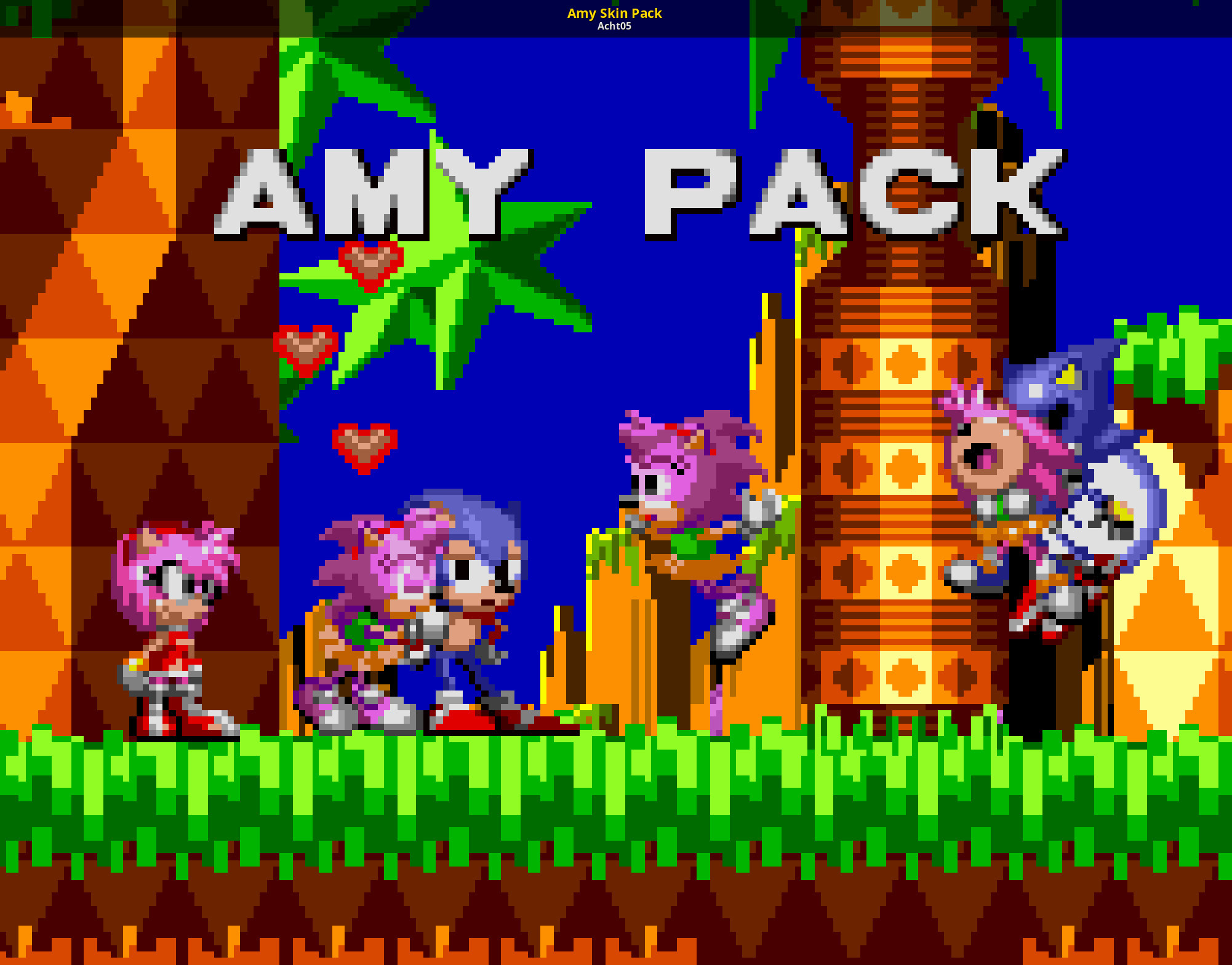 Amy Skin Pack [Sonic CD (2011)] [Mods]