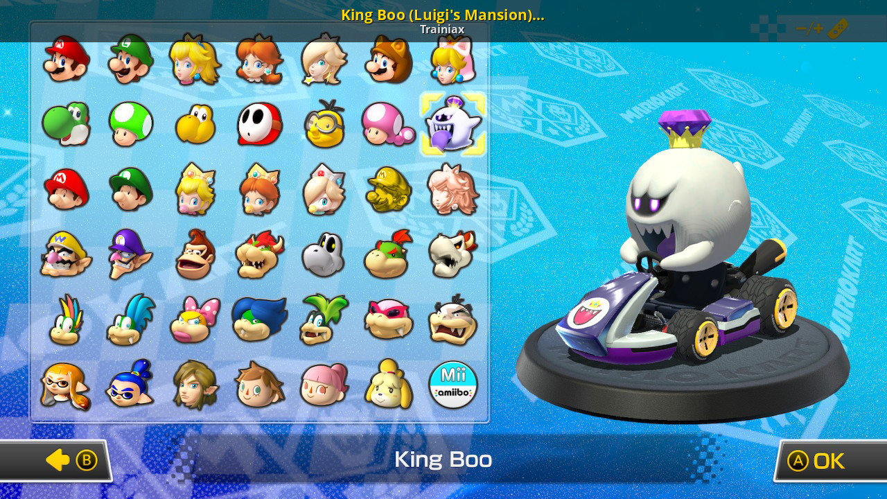 Bloemlezing alleen rol King Boo (Luigi's Mansion) from Mario Kart Tour [Mario Kart 8 Deluxe] [Mods]