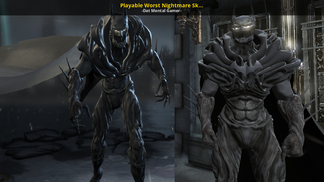 Playable Worst Nightmare Skin (Mesh Code) [Batman: Arkham Origins] [Mods]