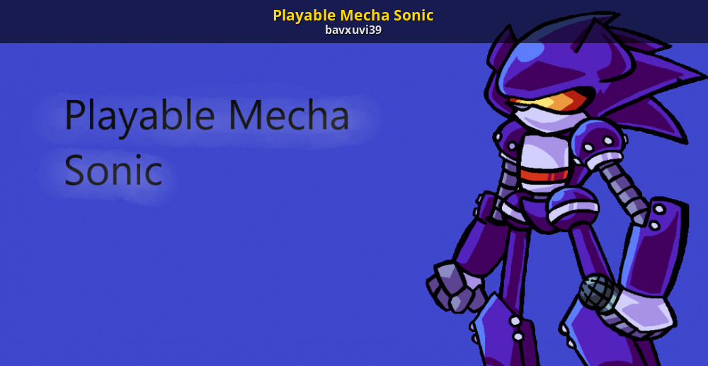 Playable Mecha Sonic [Friday Night Funkin'] [Mods]