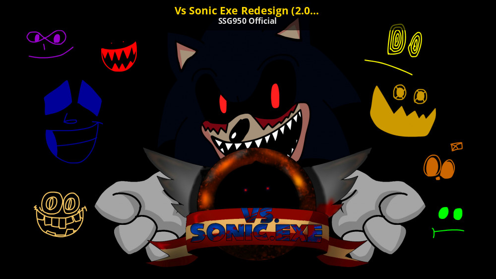 FNF' Vs Sonic.exe 2.0 - Faker+Black Sun (Original VS Redesign