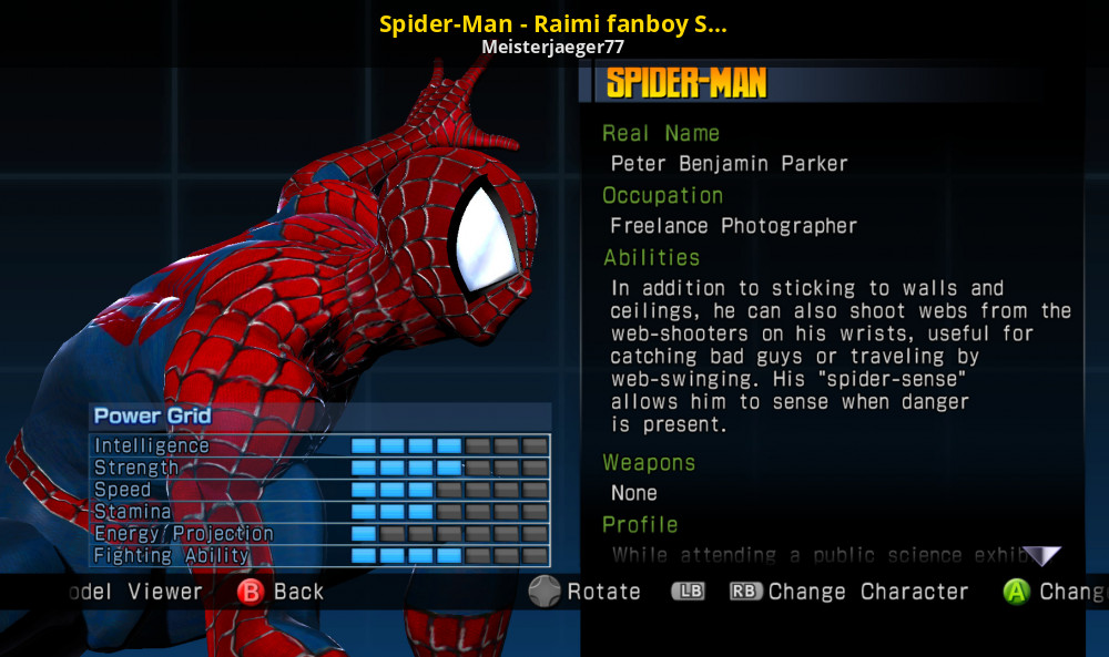 Spider-Man - Raimi fanboy STARTER PACK [Ultimate Marvel vs Capcom 3] [Mods]