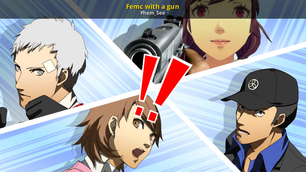 Femc with a gun [Persona 3 Portable (PSP)] [Mods]
