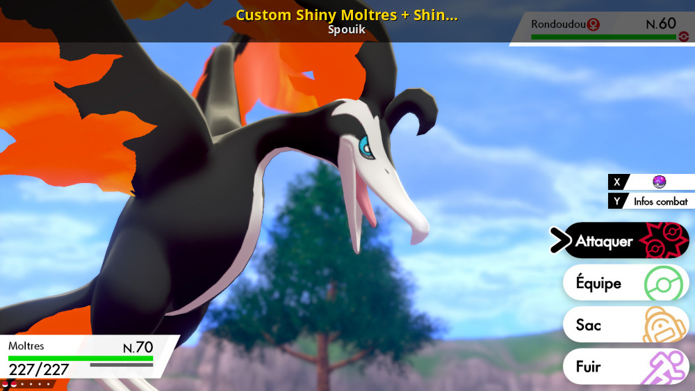 Pokemon Sword and Shield in game Shiny Lugia