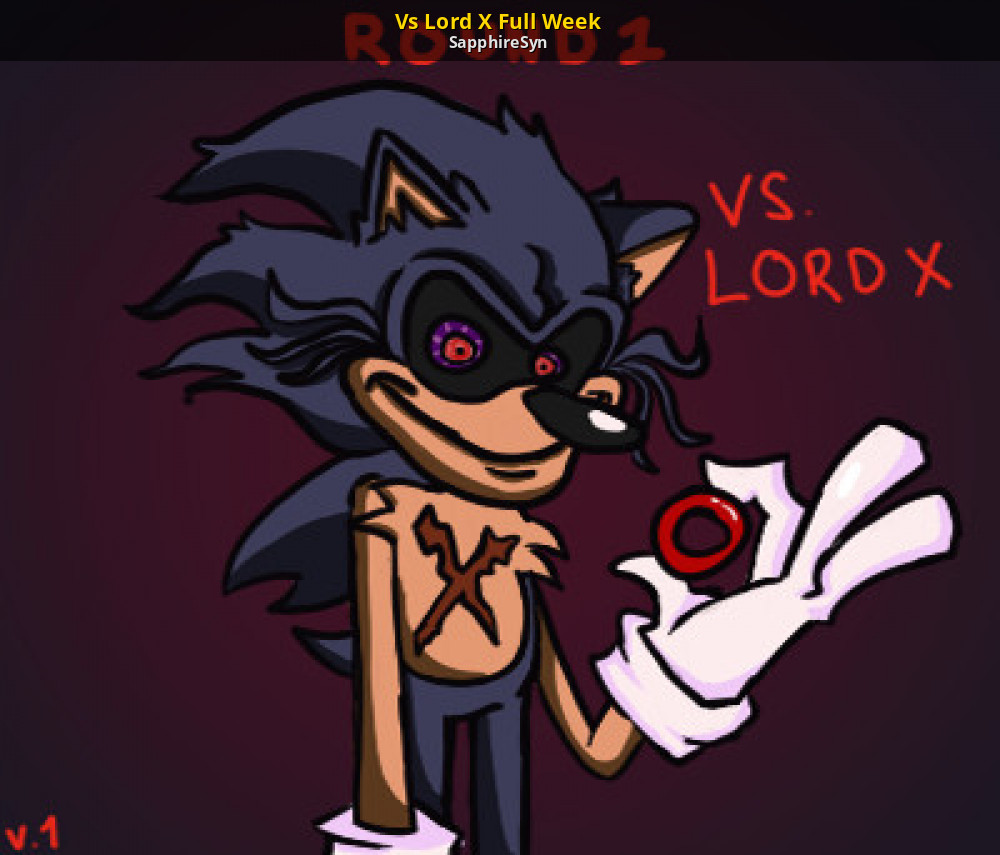 FNF VS. Lord X Sonic.exe FULL WEEK V1 FULL HORROR MOD [HARD] 