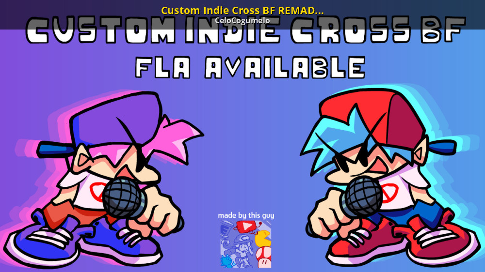 Custom Indie Cross BF REMADE (FLA AVAILABLE) [Friday Night Funkin