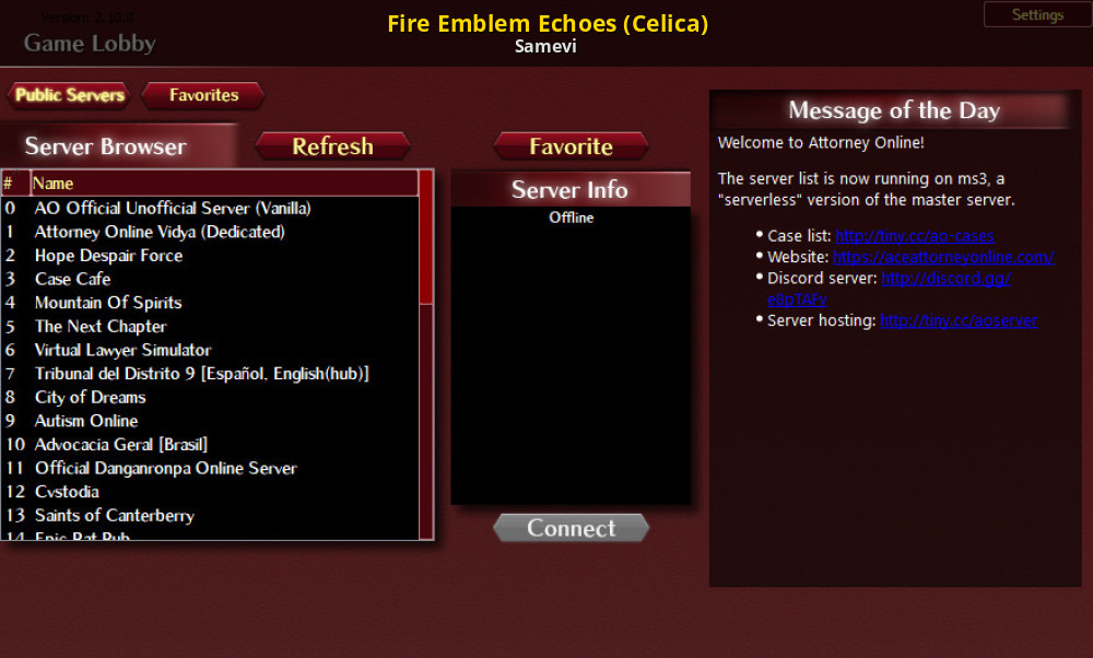 Fire Emblem Echoes (Celica) [Attorney Online 2] [Mods]
