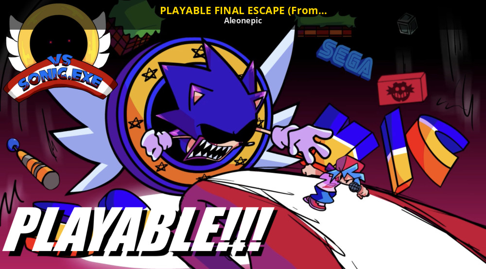 PLAYABLE FINAL ESCAPE (From Sonic.exe 3.0) [Friday Night Funkin