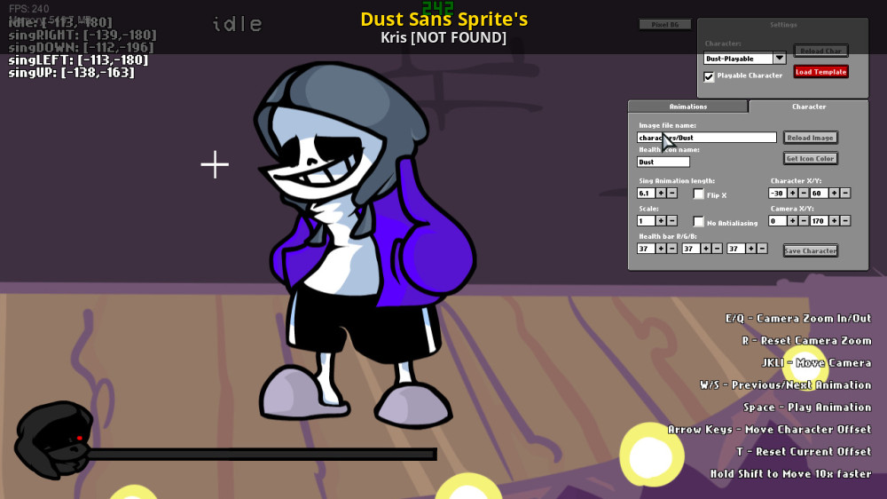 Dust Sans Sprite's [Friday Night Funkin'] [Mods]