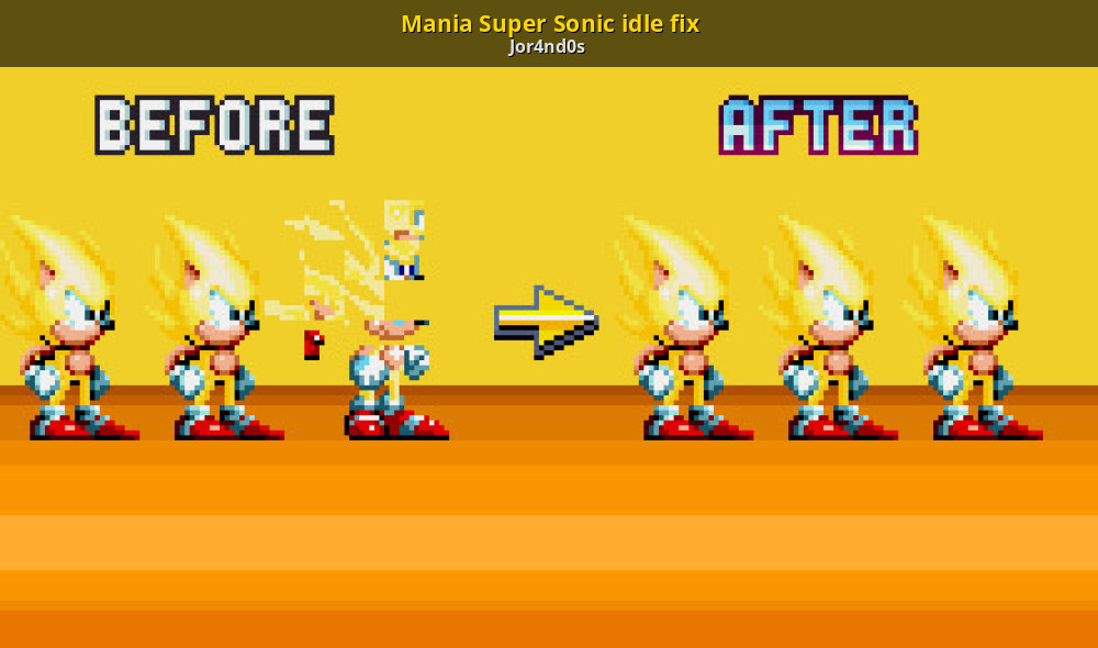 Mania Super Sonic idle fix [Sonic 3 A.I.R.] [Mods]