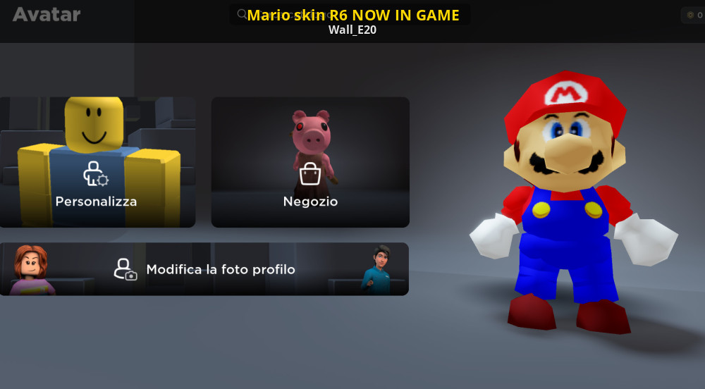 Mario skin R6 NOW IN GAME [Roblox] [Mods]