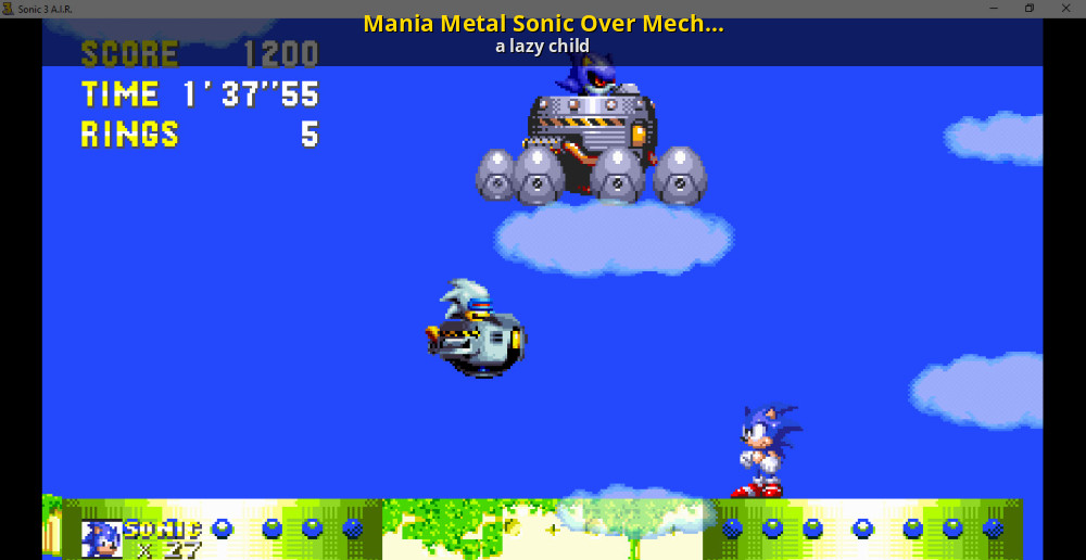 Mania Metal Sonic Over Mecha Sonic [Sonic 3 A.I.R.] [Mods]