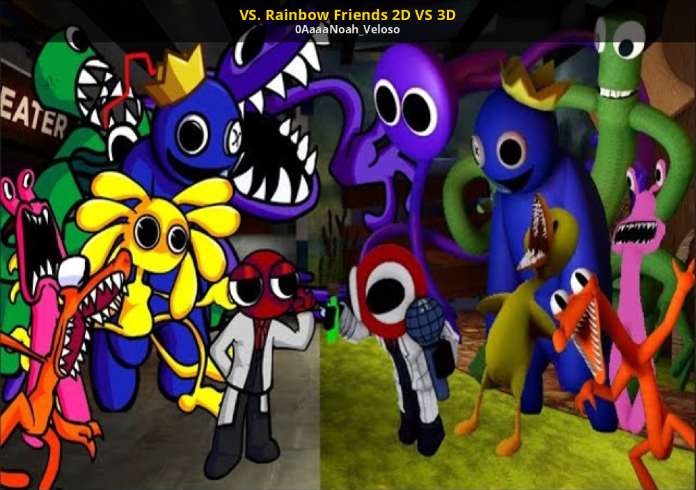 VS. Rainbow Friends 2D VS 3D [Friday Night Funkin'] [Mods]