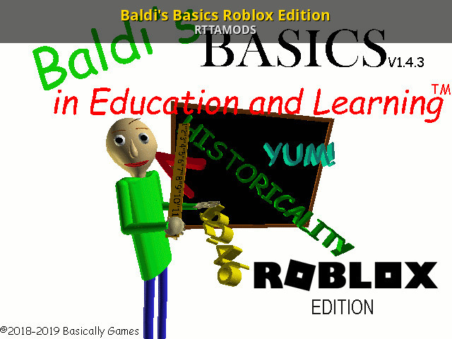 Baldi S Basics Roblox Edition Baldi S Basics Mods - roblox baldi avatar