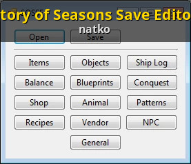 Story of Seasons Save Editor [Story of Seasons] [Modding Tools]