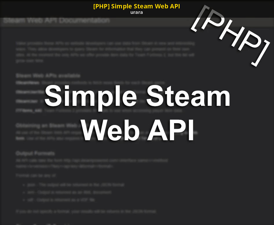 Steam Web API How-To-Guide