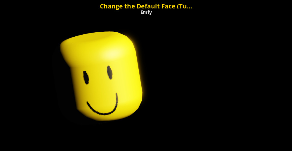 Change the Default Face (Tutorial) [Roblox] [Tutorials]