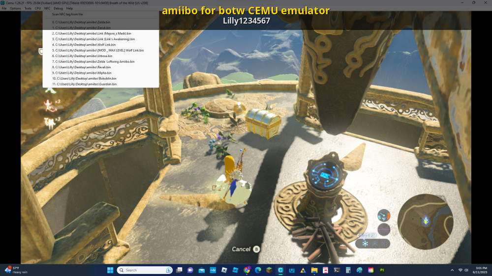 amiibo for botw CEMU emulator [The Legend of Zelda: Breath of the Wild  (WiiU)] [Tutorials]
