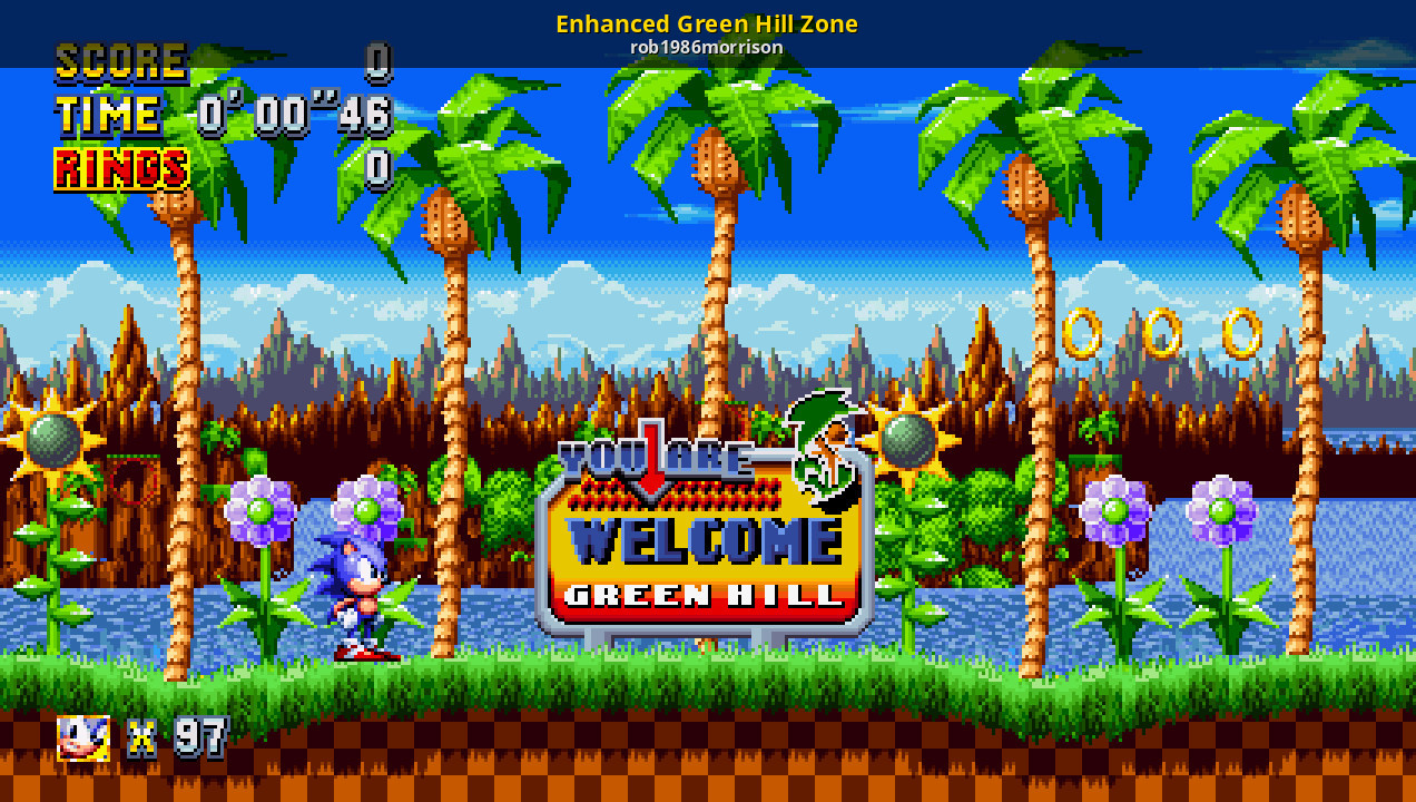 Enhanced Green Hill Zone [Sonic Mania] [Works In Progress]
